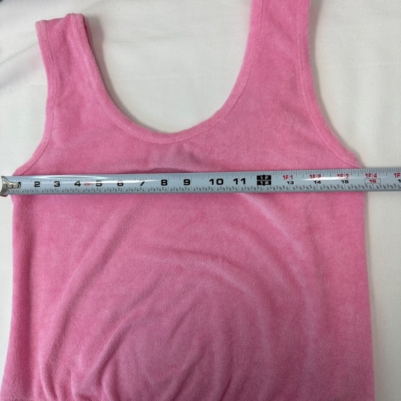 Black Tape Swim suit cover cropped tank top 2piece bundle Pink and White size S - Picture 12 of 13